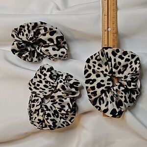 Animal print #3 satin scrunchies
